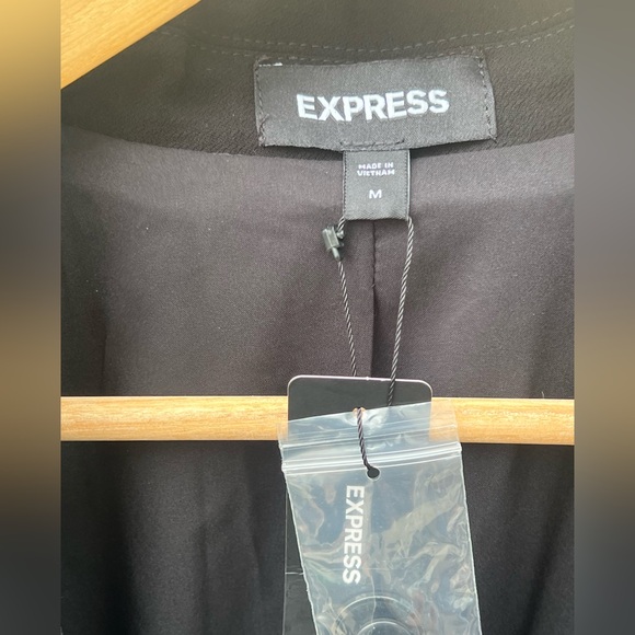 Express Elegant Oversized Black Blazer Jacket Women Sz M - Picture 2 of 10